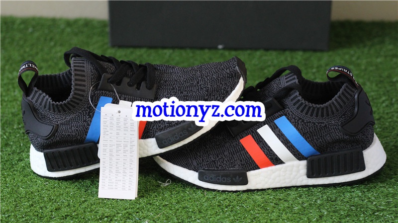 Real Boost Adidas NMD R1 Primeknit Tricolor Black